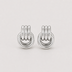 Éclat Silver Twist Earrings