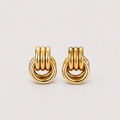 Elara Gold Twist Earrings