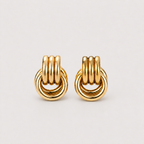 Elara Gold Twist Earrings