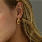 Elara Gold Twist Earrings