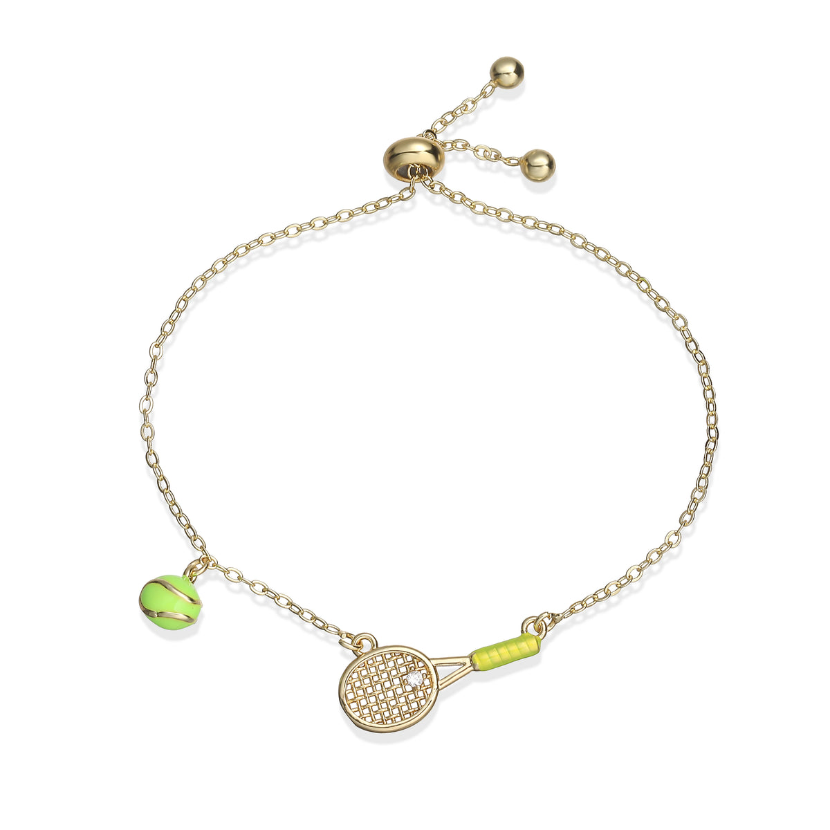 Golden Rally Tennis Bracelet
